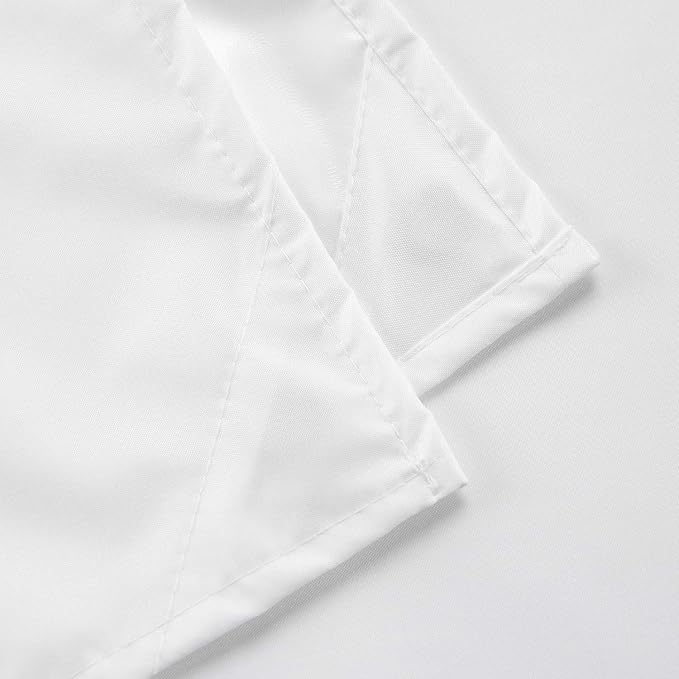 N&Y HOME Nylon Hotel Shower Curtain or Liner, Machine Washable, Water Resistant, White, 72 x 72 inches