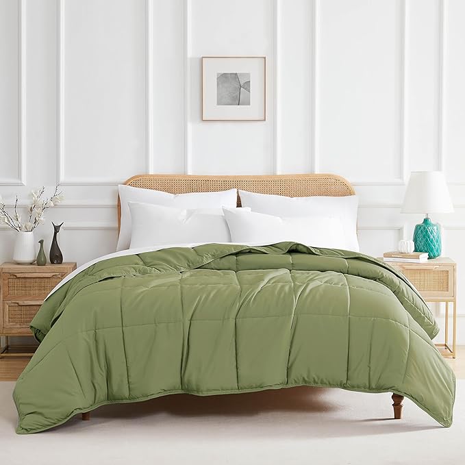 Southshore Fine Living, Inc. Oversized King Comforter, King Size Duvet Insert, Down Alternative Comforter, Bedding Set to Match Home Décor, Sage Green