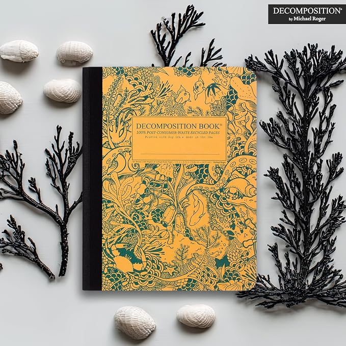 Decomposition Under the Sea College Ruled Composition Notebook - 9.75 x 7.5 Journal with 160 Lined Pages - Cute Notebooks for School Supplies, Home & Office - 100% Recycled Paper - Made in USA