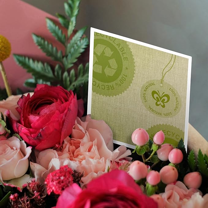 3dRose Greeting Cards - Green Natural Recycle earth friendly art - 12 Pack - PS Creations