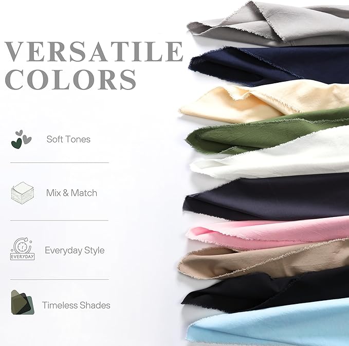 Ramanta Home Cloth Napkins Set of 4 Light Blue 18x18 Inch - Spring Soft & Durable Frayed Dinner Napkin for Easter Wedding, Birthday | Heavy Weight Fabric Table Linen for Everyday Use Family Dinners