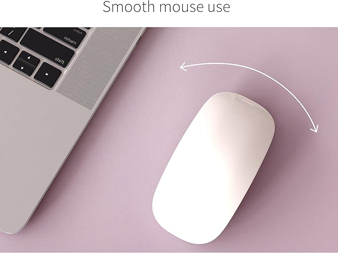 RENMTURE Dual-Sided Large Desk Pad, Faux Leather Natural Cork Mouse pad, Desk Accessories Protector, for Office and Home Work (Dusky Pink, 36"x17")