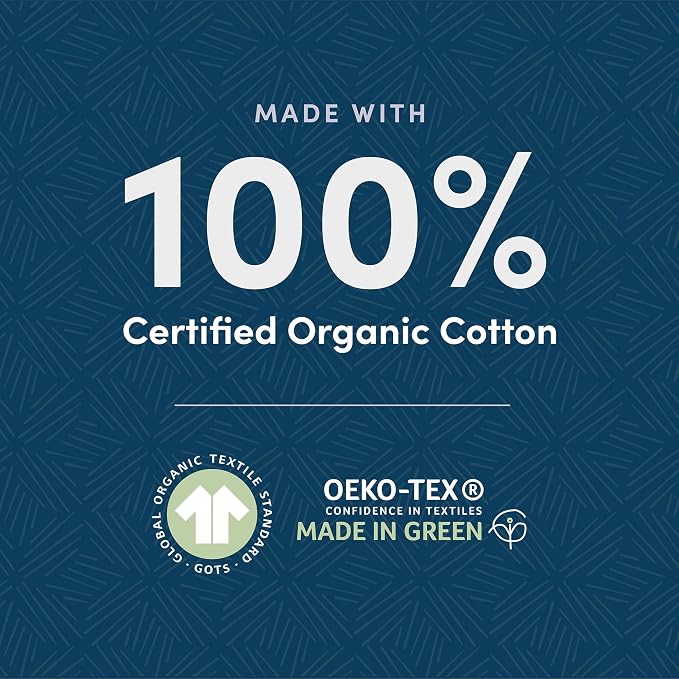 Amazon Aware 100% Organic Cotton 300 Thread Count Pillowcase Set, Dark Gray, King, 2 Pack, 40" x 20"