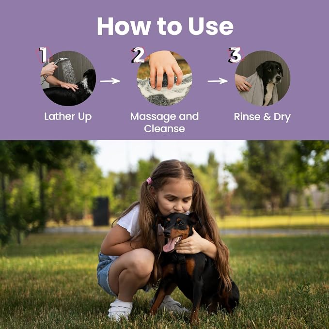 Project Sudz Gentle All Natural Dog Shampoo – Lavender | Soothing Liquid Shampoo for Dogs | Calming, Eco-Friendly, Non-Toxic, Made in USA