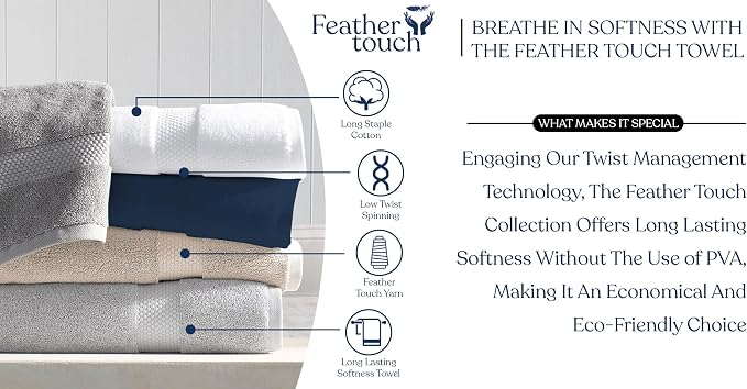 Organic Cotton Luxuriously Plush Bath Towel | GOTS & OEKO-TEX Certified | Premium Hotel Quality Towels | Feather Touch Technology | 650 GSM Long Staple|Soft, Quick Dry & Ultra-Absorbent 30"x58"