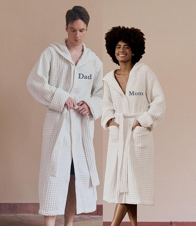 Luxury Organic Japanese Cotton Hotel & Spa Waffle Bathrobe for Men and Women (Hooded/Kimono)