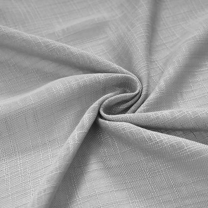 Sheer Curtains Tab Top Light Filtering Elegant Curtains & Drapes for Bedroom (Grey, 52" W x 84" L, Pack of 2)