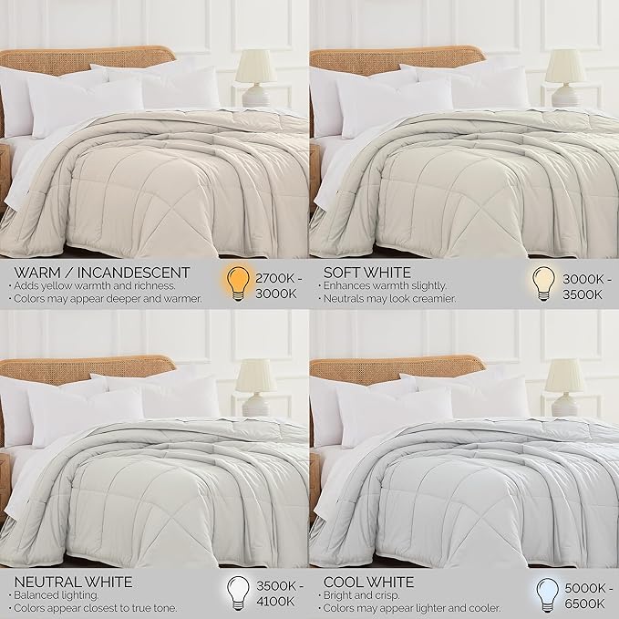Southshore Fine Living, Inc. Hotel Quality Twin XL Comforter, Down Alternative Grey Comforter Twin Size, Fluffy Bedding Comforters for Dorm Room, Pet Hair Resistant Bedding, Light Grey Comforters