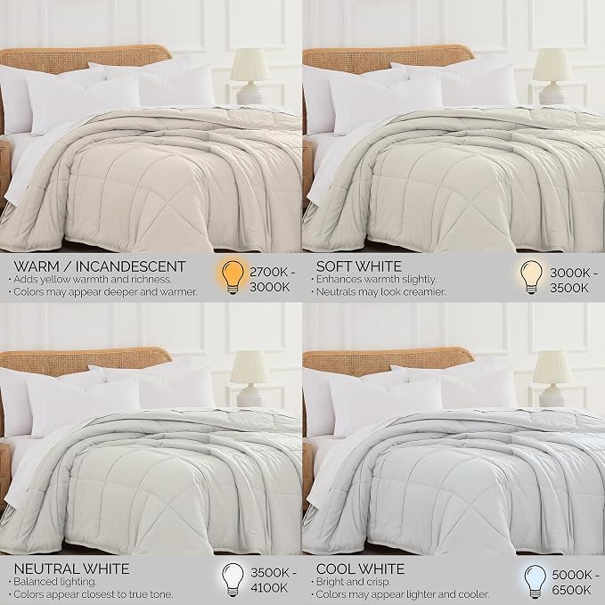 Southshore Fine Living, Inc. Queen / Full Comforters, Pet Hair Resistant Bedding, Down-Alternative Comforter Queen Size, Oversized Fluffy Bedding, Full Size Comforter Only, Light Grey Comforters