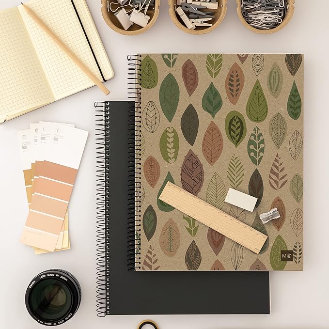 Miquelrius 2870 – Notebook 4 Recycled Cardboard ecojohas M (DIN A4, 210 x 297 mm, 120 Sheets, 80 g/m², Grid)