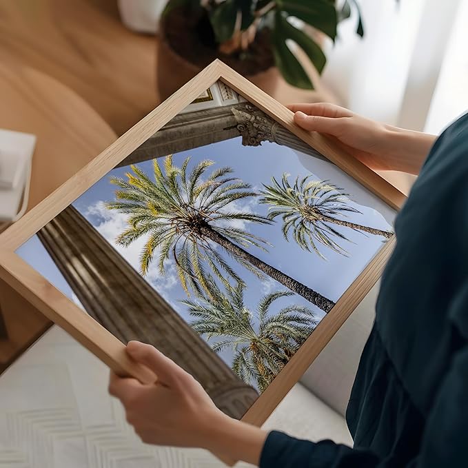 Monem Art Palermo Palm Trees Sicily Print - Tropical European Architecture Poster - Wall Decor for Living Room, Bedroom or Office - 8x10 Unframed Wall Art by Mareike Bohmer