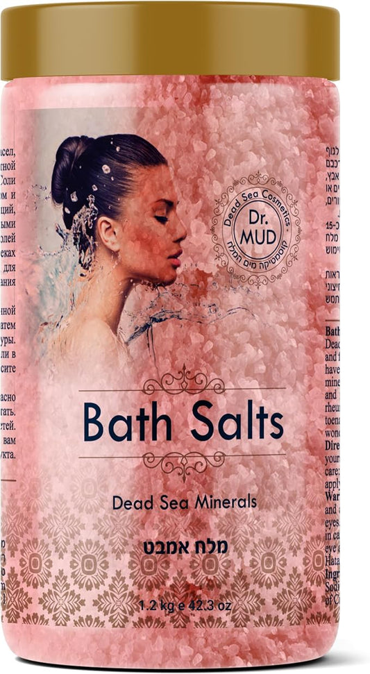 Natural Dead Sea Salt 100% Mineral-Rich Bath Soak, More Minerals Than Epsom Salt, Deep Relaxation, Detox, Exfoliates & Softens Skin, Helps Psoriasis, Eczema