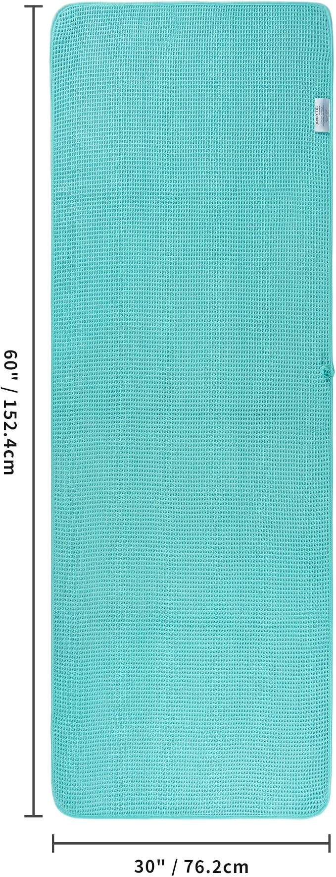 POLYTE 430 GSM Microfiber Oversize Quick Dry Lint Free Bath Towel, 60 x 30 in, 4 Pack (Waffle Weave)