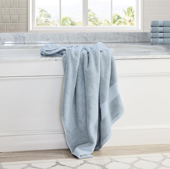 Organic Cotton Luxuriously Plush Bath Towel | GOTS & OEKO-TEX Certified | Premium Hotel Quality Towels | Feather Touch Technology | 650 GSM Long Staple|Soft, Quick Dry & Ultra-Absorbent 30"x58"