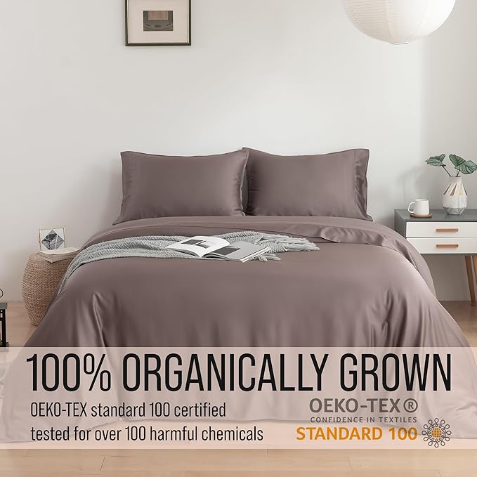 Bella Coterie | Luxury Bamboo Viscose King Size Pillowcase Set | 100% Organically Grown | Ultra Soft | Cooling | 2 Pcs [Mocha]
