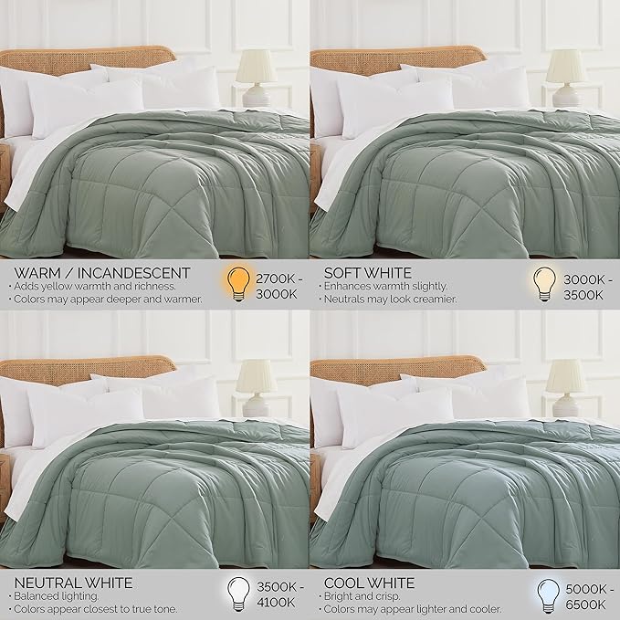 Southshore Fine Living, Inc. Lightweight Down Alternative Comforter Full, Queen Size Fluffy Duvet Insert Queen Down Comforter, Machine Washable Cozy Bedding, Steel Blue