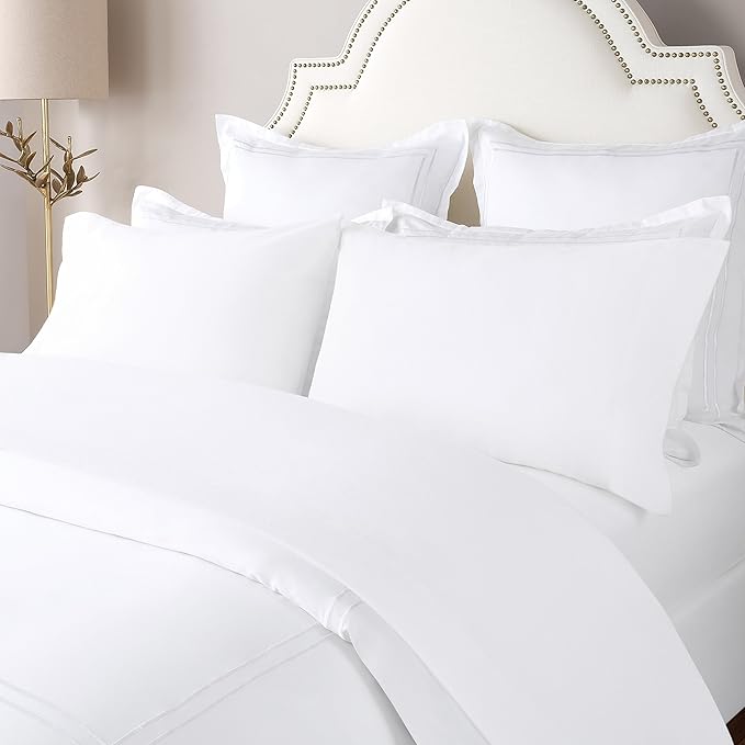 Briarwood Home® Flannel Sheet Set, 100% Organic Cotton, Six-Fold Brushed, Super Soft, Warm, Cozy, Deep Pocket Bedding with NanoTech Infuse for Added Durability and Lasting Comfort (Full, White)