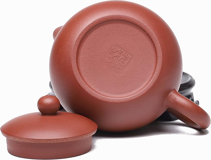Fine Yixing Clay Teapot Set,Chinese Genuine Handmade Zisha Tea Pot 7.8 Oz with 2 Cups,Infuse Brew Kungfu Tea Maker