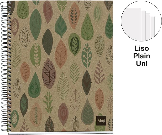 Miquel Rius Recycled Notebook A5 Ecosheets 120 Sheets – 80 g – 4 Colour Band – Smooth Sheet