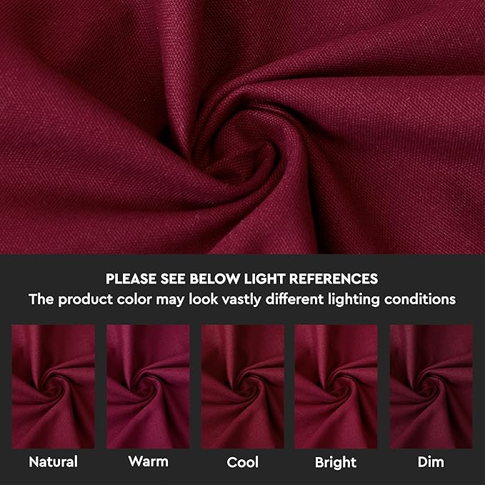 Encasa XO Throw Pillow Covers 24x24 in Set of 2 Rich Maroon | No Inserts | Cotton Pillow Covers for Living Room, Bed, Sofa, Couch | Decorative Cushion Covers with Improved Zipper