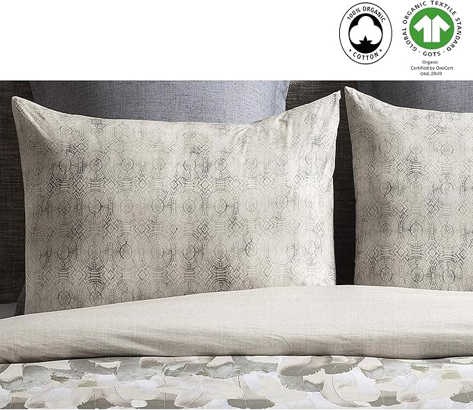 A1HC Safari Reversible Print Organic Cotton Pillowcase (Set of 2) | GOTS Certified Organic Cotton Pillowcase |Wrinkle Resistant| Long Staple Cotton| 21" x 30"