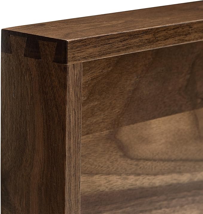 28 x 28 inches King Sized Square Ottoman Table Tray, Oversized Solid Wooden Black Walnut Decorative Serving Tray with Handles, Extra Large Cube Platter for Bed Oversized Ottoman