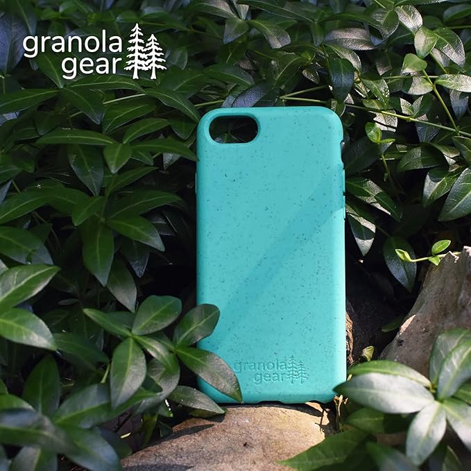 Eco by GranolaGear - Eco-Friendly Phone Case for iPhone 6/6s/7/8/SE - Biodegradable, Compostable, Plastic-Free, Made from Plants - Sea Glass