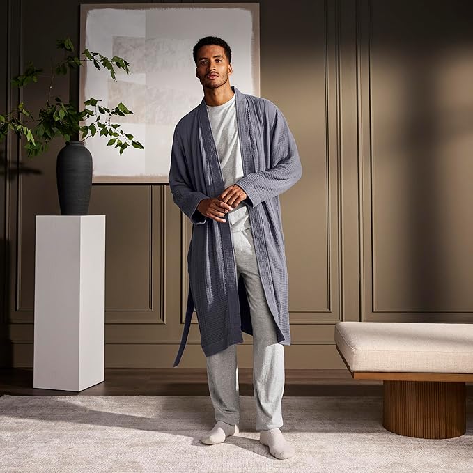 BOLL & BRANCH Dream Robe - 100% Organic Cotton - Ultra Soft, Lightweight, Breathable, and Pre Shrunk - Unisex