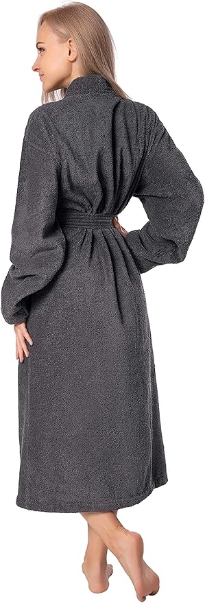 BAGNO MILANO Women's Robe, Certified Organic Turkish Soft Cotton Kimono Bathrobe for Women