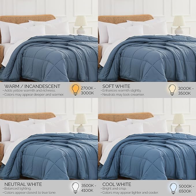 Southshore Fine Living, Inc. Comforter Twin XL Duvet Insert, Machine Washable Dorm Room Bedding Essentials, Extra Long Twin Bedding, Warm and Fluffy Down Alternative Comforter, Coronet Blue Comforters