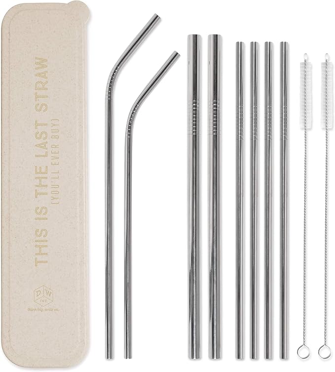 Designworks Ink, Straw Set This is The Last Straw Natural, 8 Count