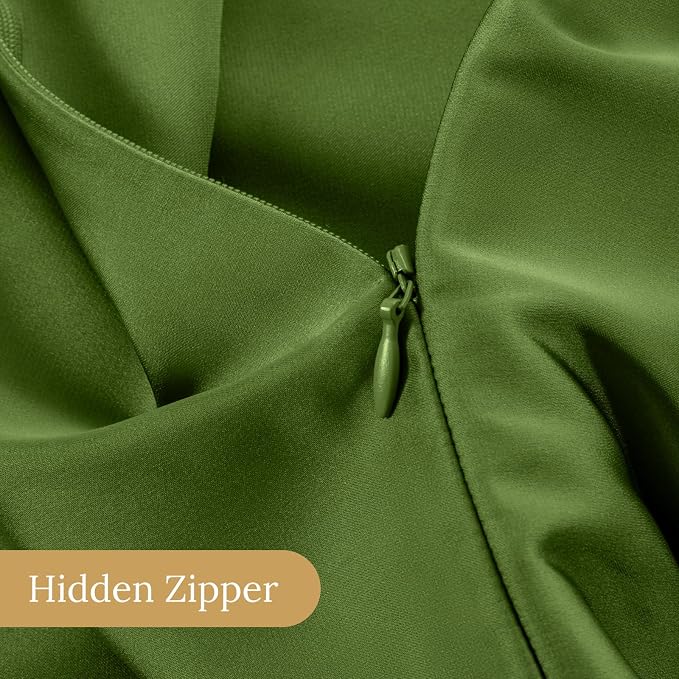 INFIIXSO Body Pillow Cover with Zipper, Luxury Mulberry Silk Body Pillow Case 20x54 Inches, Ultra Smooth and Soft Cooling Long Pillowcase, Gift for Women, Men(Cedar Green)