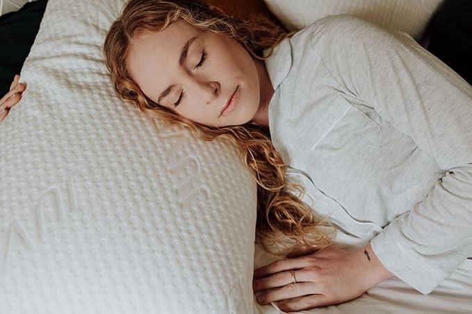 JUVEA® Elevate High-Profile — Natural Talalay Latex Pillows with Organic Cotton Cover - Breathable & Supportive High Loft Pillow for A Good Night Sleep – King