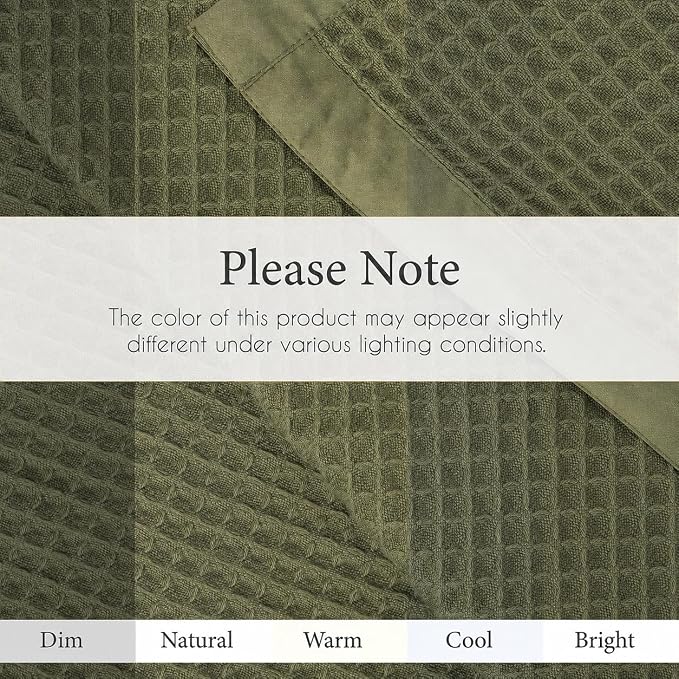 Salt Earth GOTS Certified 100% Organic Cotton Throw Blanket, 55"x60" Waffle Blankets & Throws for Bed, Throw Blanket for Couch, Cozy Christmas Blankets and Throws for Christmas Gifts (Ivy Green)