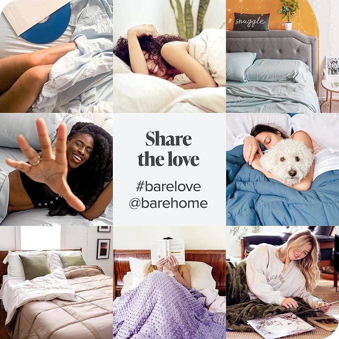 Bare Home 100% Organic Cotton Jersey Fitted Sheet - Twin Size - Ultra Soft - Deep Pocket Fitted Sheet - 100% Cotton - Ring Spun Yarns (Twin, Sand)