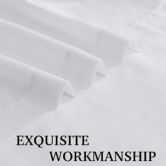 RYB HOME Living Room Curtains Linen Sheer, Light Filtering White Linen Curtains & Drapes 95 inches Long 2 Panels Back Tab Backdrop for Farmhouse Bathroom, W 52 x L 95 inches