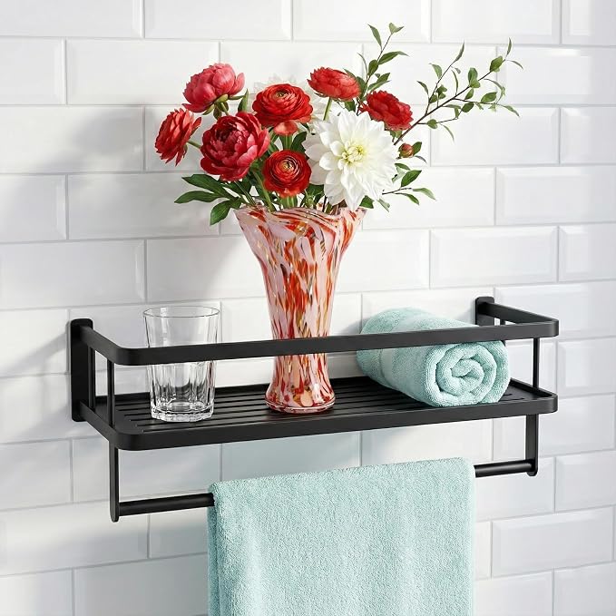 9.0" H Red Glass Vases for Flowers, Unique Hand Blown Glass Vase Home Decor, Wide Mouth Colorful Flower Vase Centerpieces, for Living Room Table Bookshelf, Bathroom Office Shelf Decorative (Red)