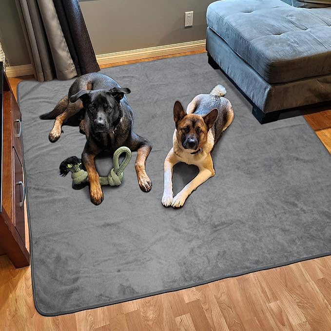 Washable Pee Pads for Dogs 72x72: 4-Layer Extra Large Reusable Puppy Pad Non-Slip Backing, Waterproof Dog Pee Pad Washable for Potty Training, Playpen, Senior Dogs, Whelping, Incontinence