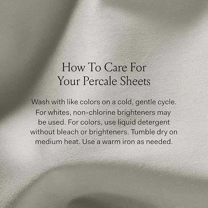 BOLL & BRANCH Percale Hemmed Sheet Set - Cooling Breathable Bed Sheets for Hot Sleepers - Twin, Pewter - Luxury 100% Organic Cotton - 1 Flat, 1 Fitted, 1 Pillowcase