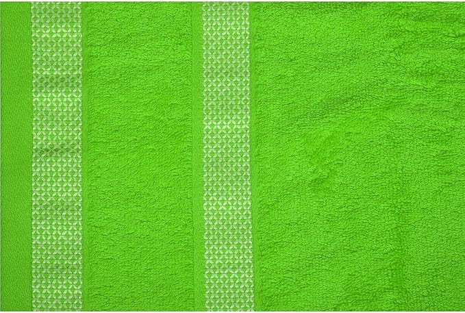 CASA COPENHAGEN Solitaire 6Pcs 100% Egyptian Cotton Large Designer Towels Gift Set- Lime Green, 600GSM, 2Bath 2Hand 2Washcloths, Bath Towels for Bathroom Set for Women & Men