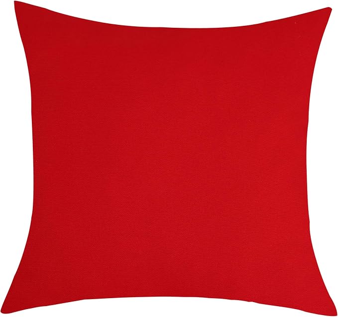 TangDepot 100% Cotton Solid Throw Pillow Cover 12x20 Red | 100% cotton, same-color zip, machine wash & air dry. For living room, bedroom, office, car. 42 colors, 125 sizes. Cover only.