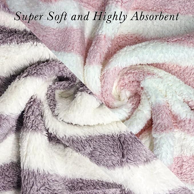 Chloven Large Microfiber Hair Towel Wrap for Women - 2 Pack Absorbent, Oversized Hair Wrap Towels for Quick Drying - Soft & Gentle Turban Towel for Women - Perfect for Curly, Straight, Thick Hair