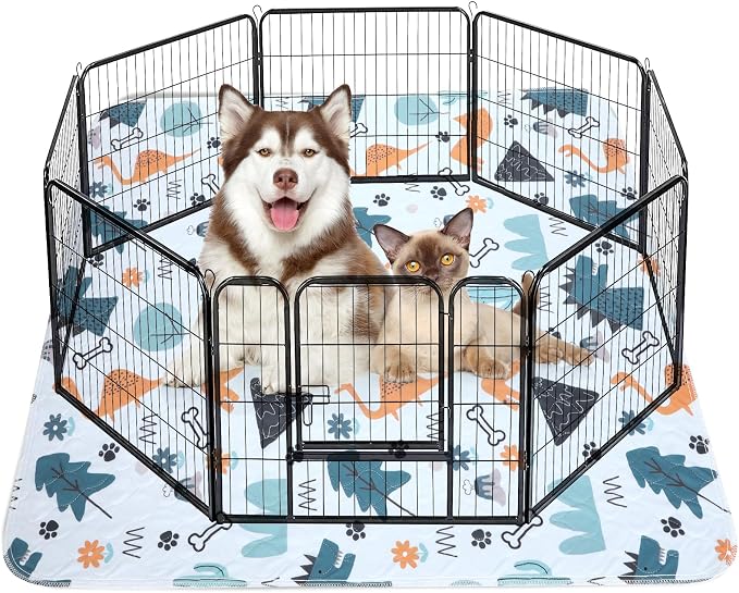 Washable Pee Pads for Dogs, Extra Large 72"x72" Super Absorbent Reusable Training Dog Pads, 100% Waterproof Non-Slip Dog Mat for Training, Whelping, Housebreaking, Incontinence, for Playpen, Crate