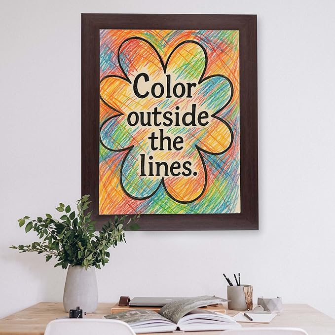 InkFlow Posters Hand-Drawn Positive Message Poster - Colorful Graphic Typography - Modern Wall Decor for Living Room or Office - 24x32 Unframed Canvas Print