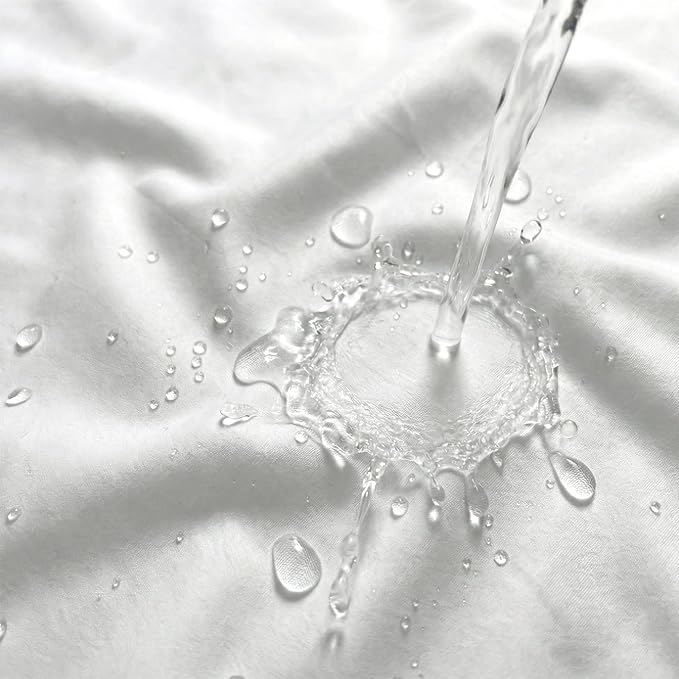 Waterproof Fabric Shower Curtain Liner, TPU Coated, PEVA-Free & Odorless, Hotel Quality, 3 Magnets, Rust-Proof Metal Grommets, Machine Washable, White, 72x72 Inch