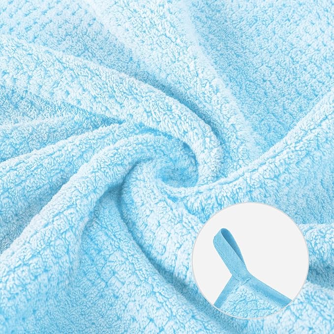 MaopaoBeauty 2 Pack Oversized Bath Towel Set 35in x 70in Bath Sheets for Shower Pool Beach Bathroom Super Absorbent Soft Quick Dry Blue Towels(2PCS Blue)