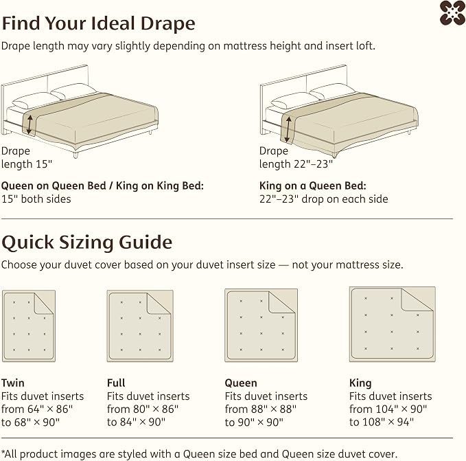 Bedsure GOTS Organic Cotton King Duvet Cover Set, Pure White, 104" x 90" | for Sensitive Skin—8 Interior Ties Keep Insert Secure, Hidden Zipper, Breathable Comfort in Ivory with 2 Pillow Shams