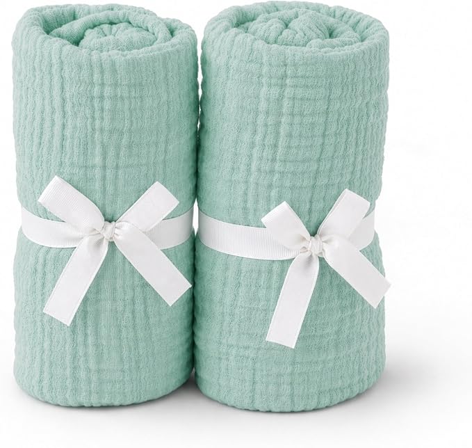 Newton Baby Deluxe Crib Sheet – Ultra-Soft Breathable Organic Cotton Fitted Crib Sheet | Thicker & Softer Design | Machine Washable Baby Bedding | Aqua Mint