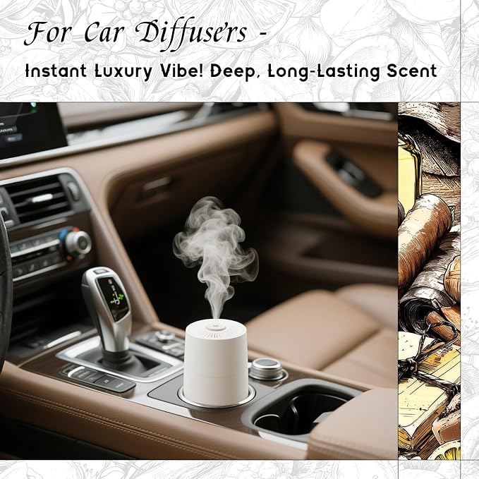 HIQILI Leather Fragrance Oil, Men's Scent for Car Air Freshener - 150ML | Suitable for Soap, Candle, Perfume Making, Long-Lasting Leather Scent, Pet Safe, Graduated Dropper Included