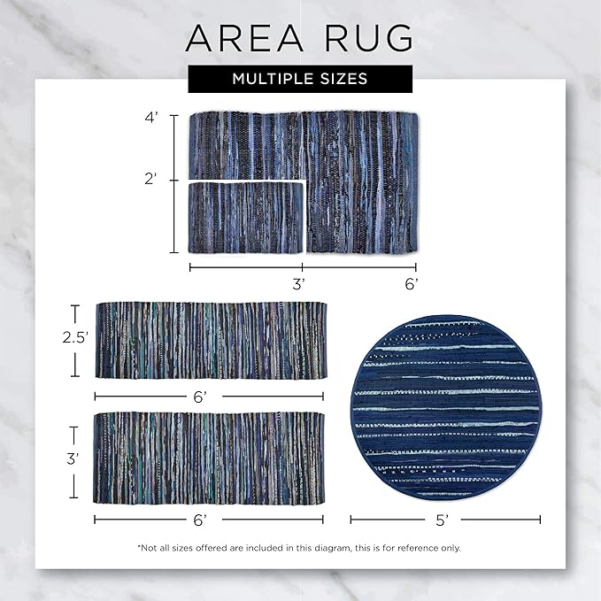 DII Slub Rug Collection Recycled Cotton Loop, 2x3', Mineral Gray
